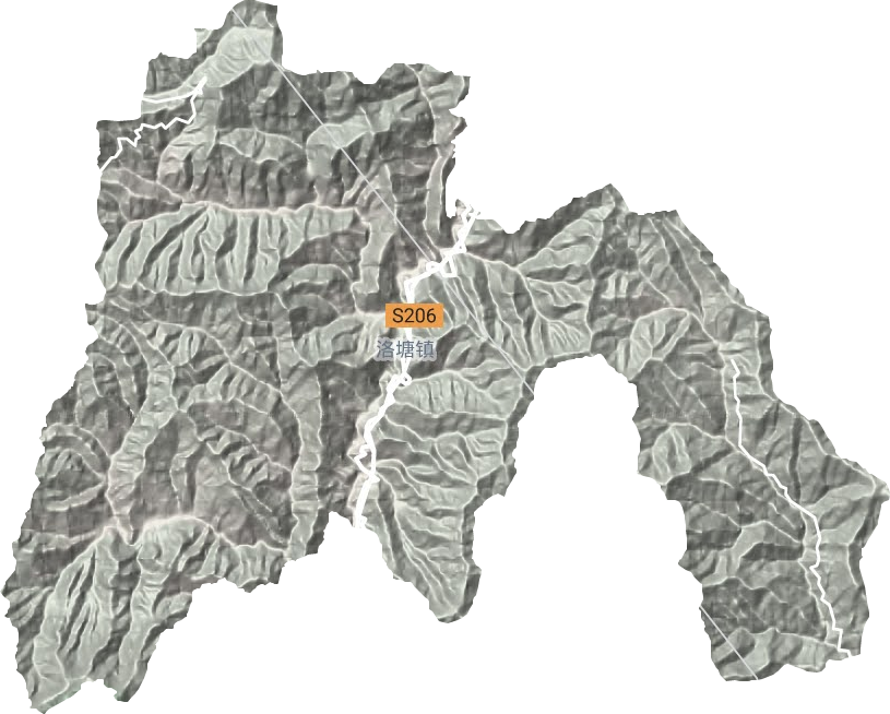 洛塘镇地形地图