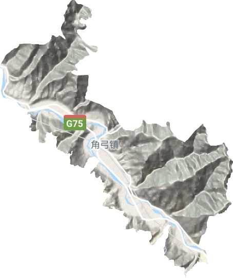 角弓镇地形地图