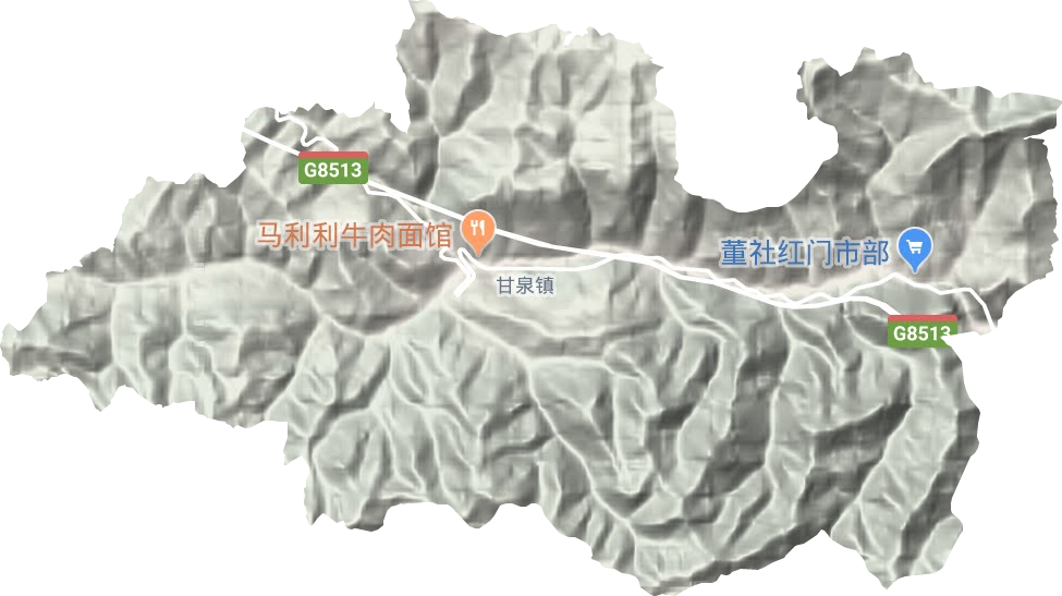 甘泉镇地形地图