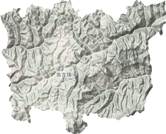 鱼龙镇地形地图