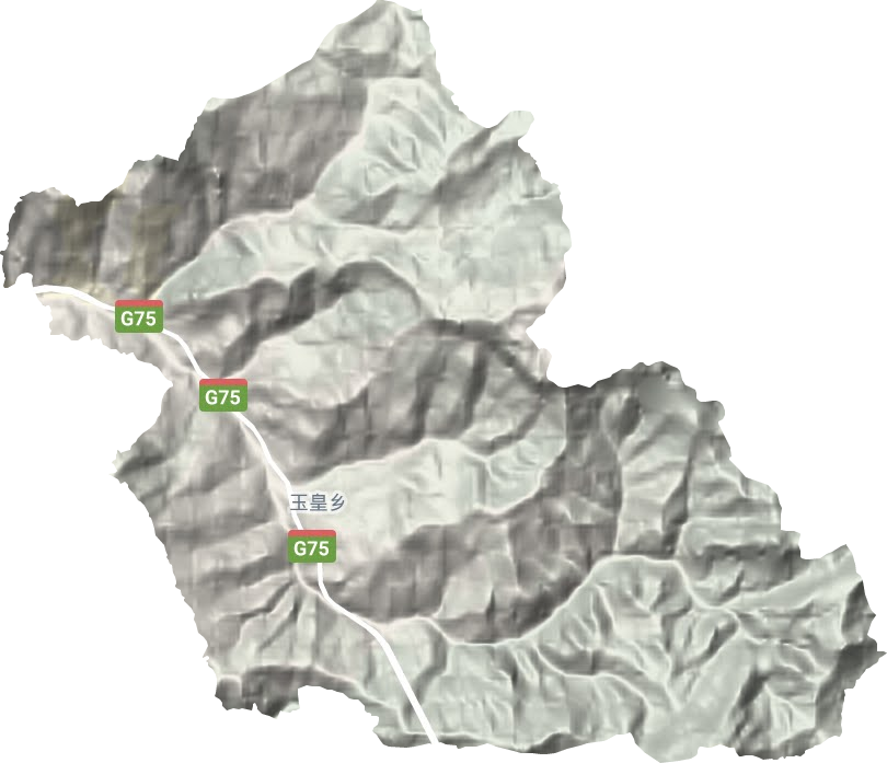 玉皇乡地形地图
