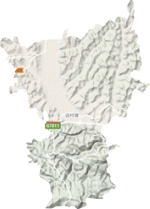 店村镇地形地图