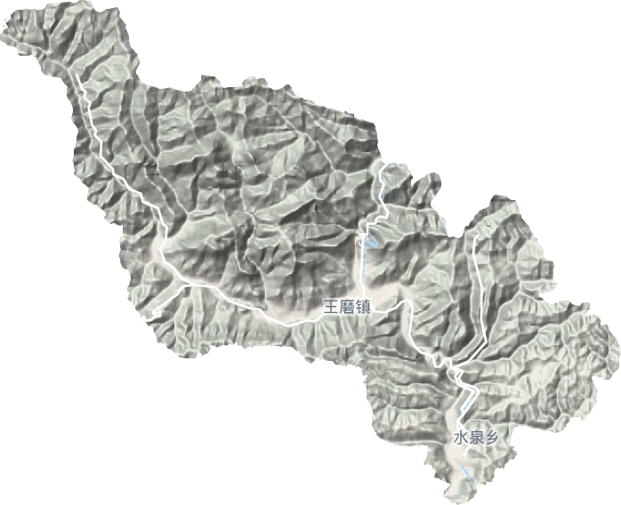 王磨镇地形地图