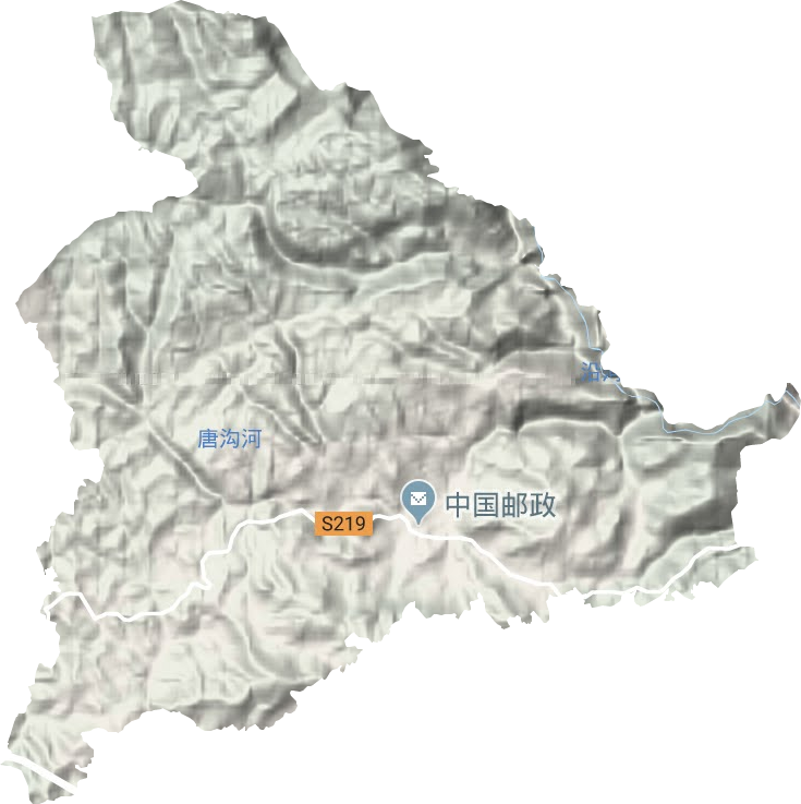沙坝镇地形地图