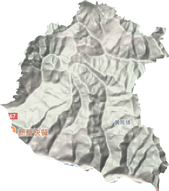 黄陈镇地形地图