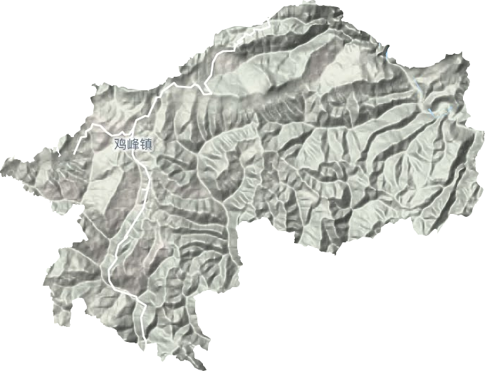 鸡峰镇地形地图