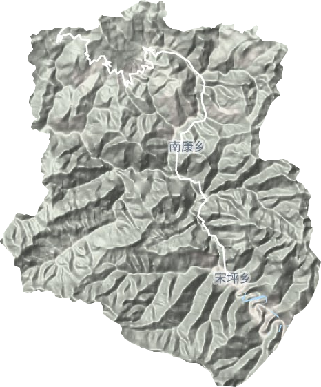 宋坪乡地形地图