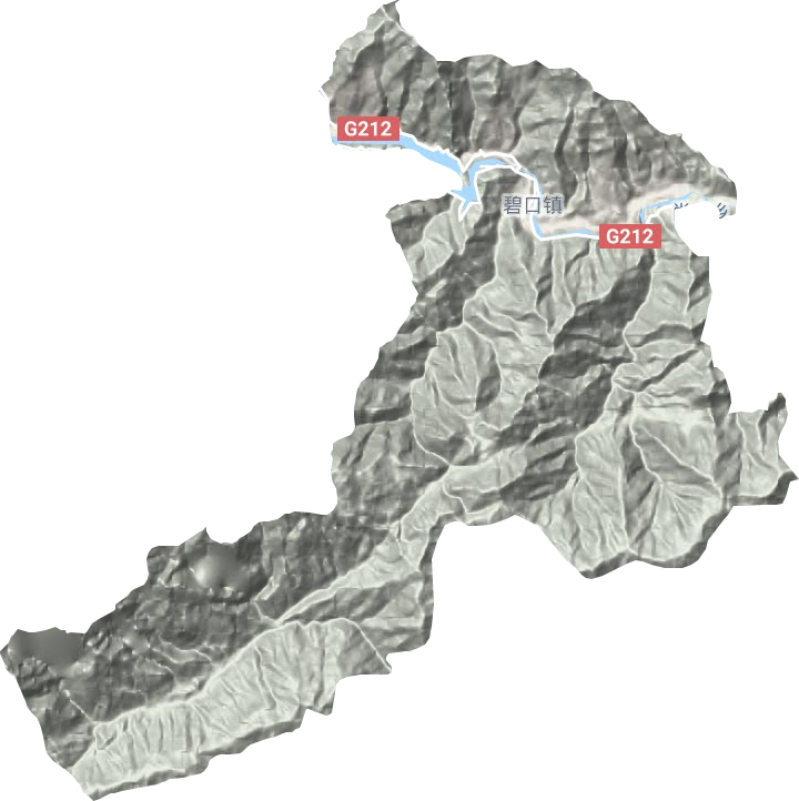 碧口镇地形地图