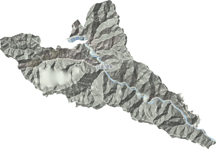 口头坝乡地形地图