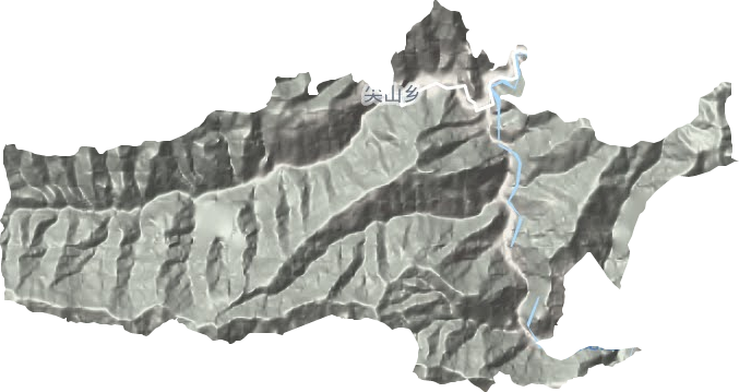 尖山乡地形地图