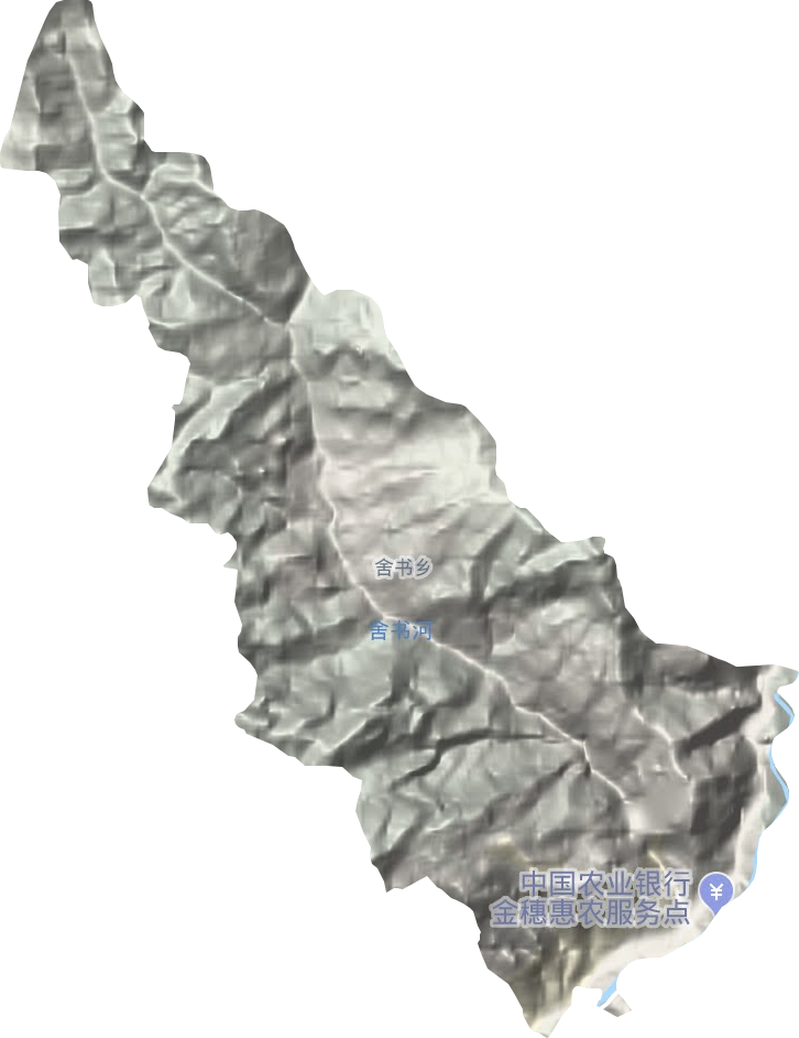 舍书乡地形地图