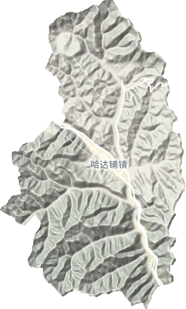 哈达铺镇地形地图