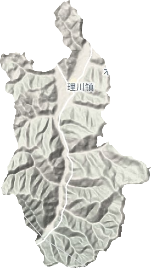 理川镇地形地图