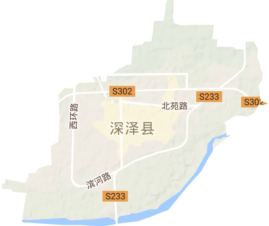 深泽镇地形地图