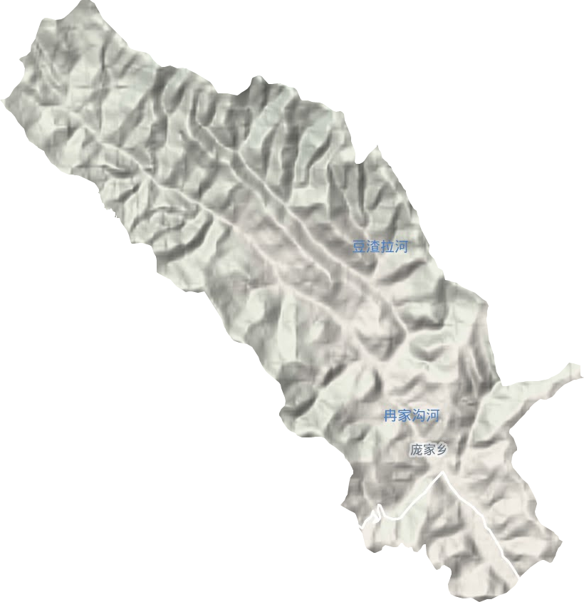 庞家乡地形地图