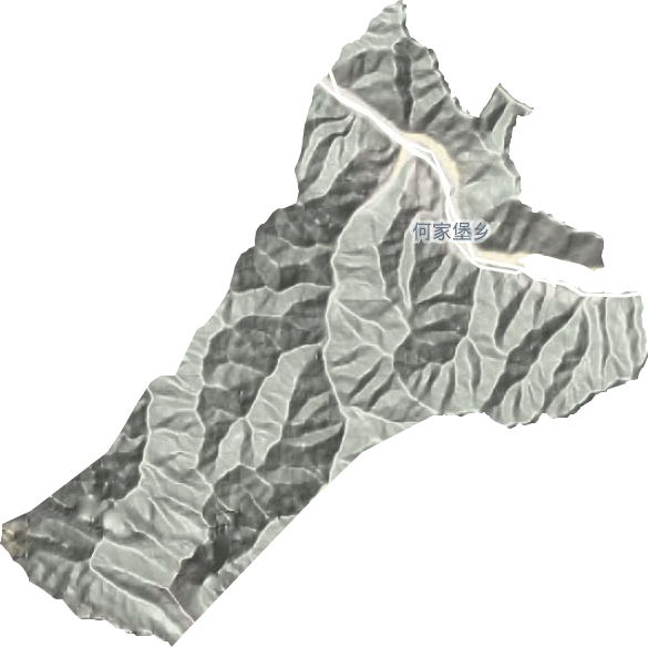 何家堡乡地形地图