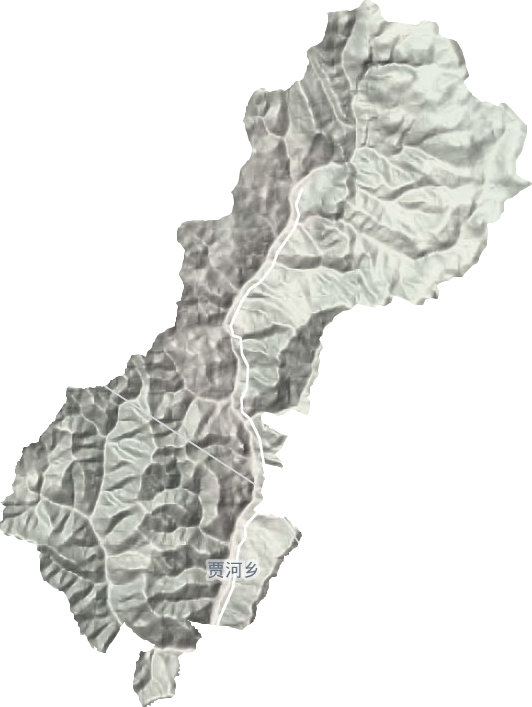 贾河乡地形地图