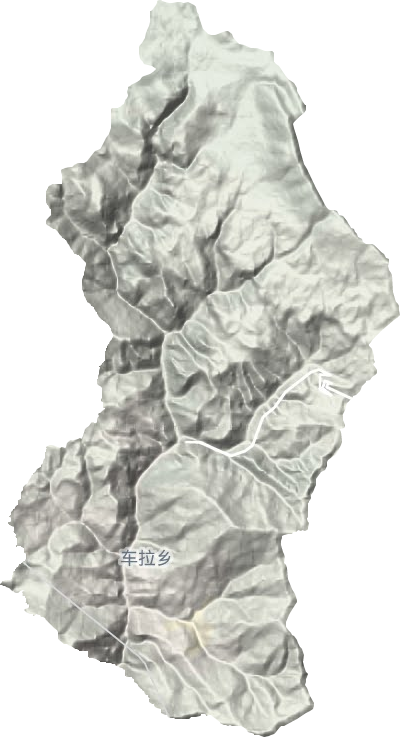 车拉乡地形地图