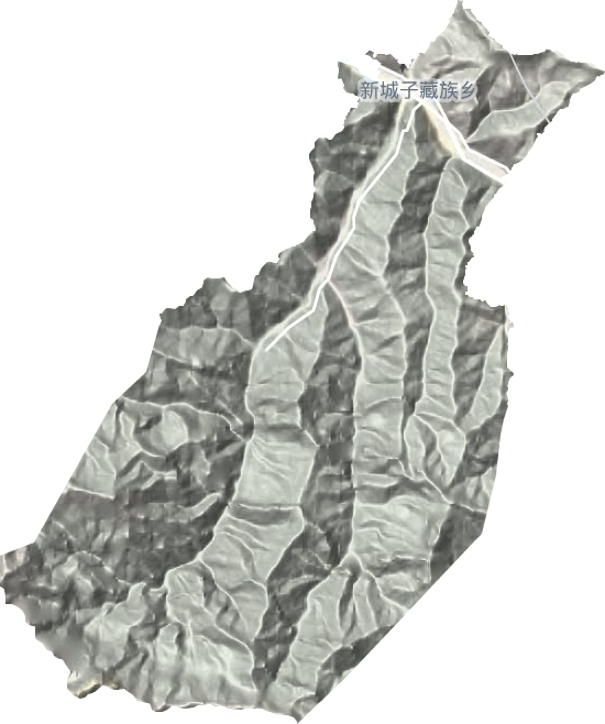 新城子藏族乡地形地图