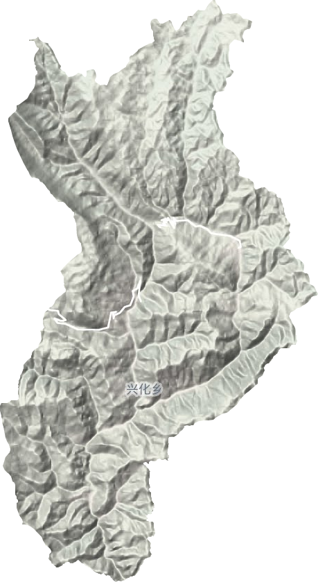 兴化乡地形地图