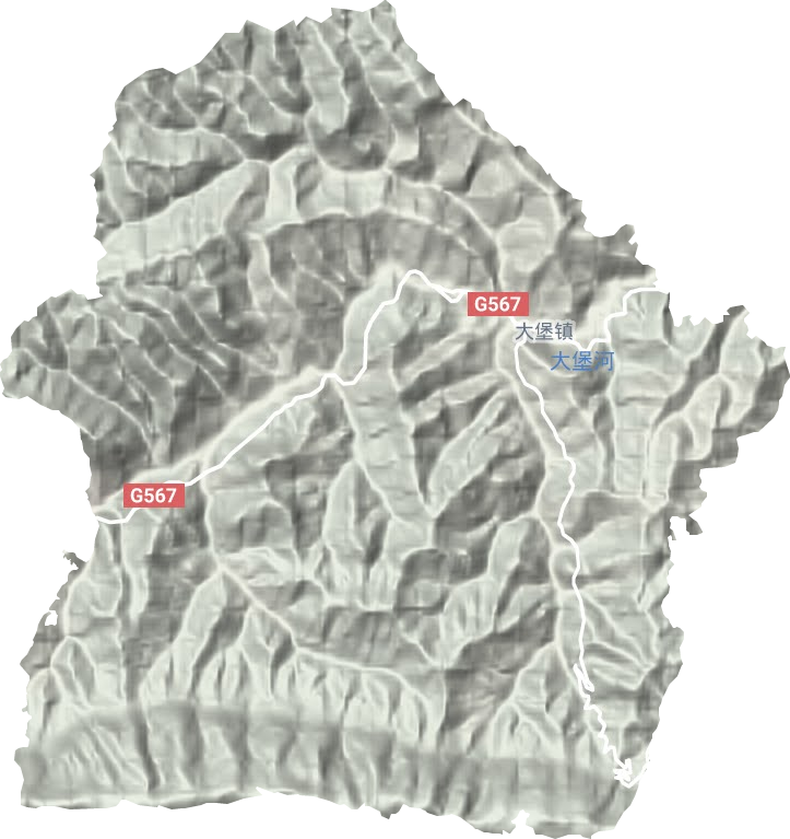 大堡镇地形地图