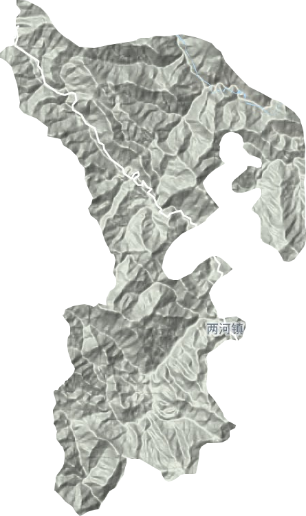 两河镇地形地图