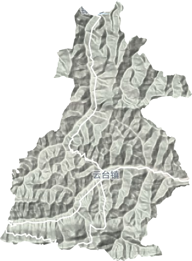 云台镇地形地图