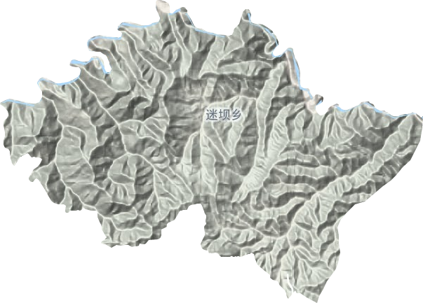 迷坝乡地形地图