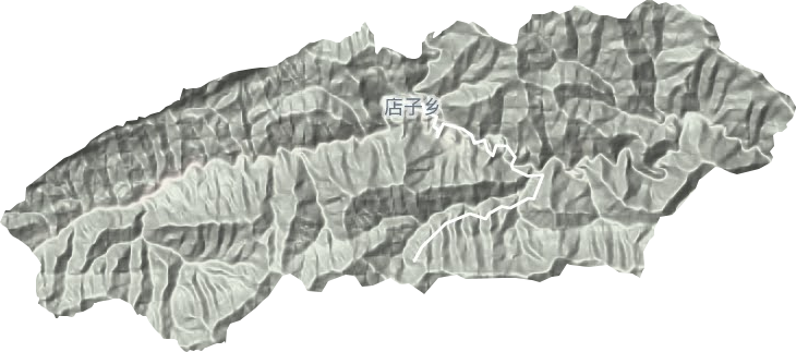 店子乡地形地图