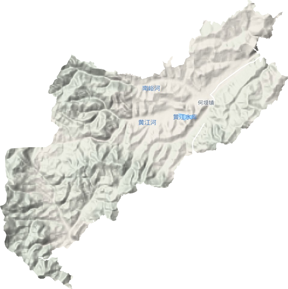 何坝镇地形地图