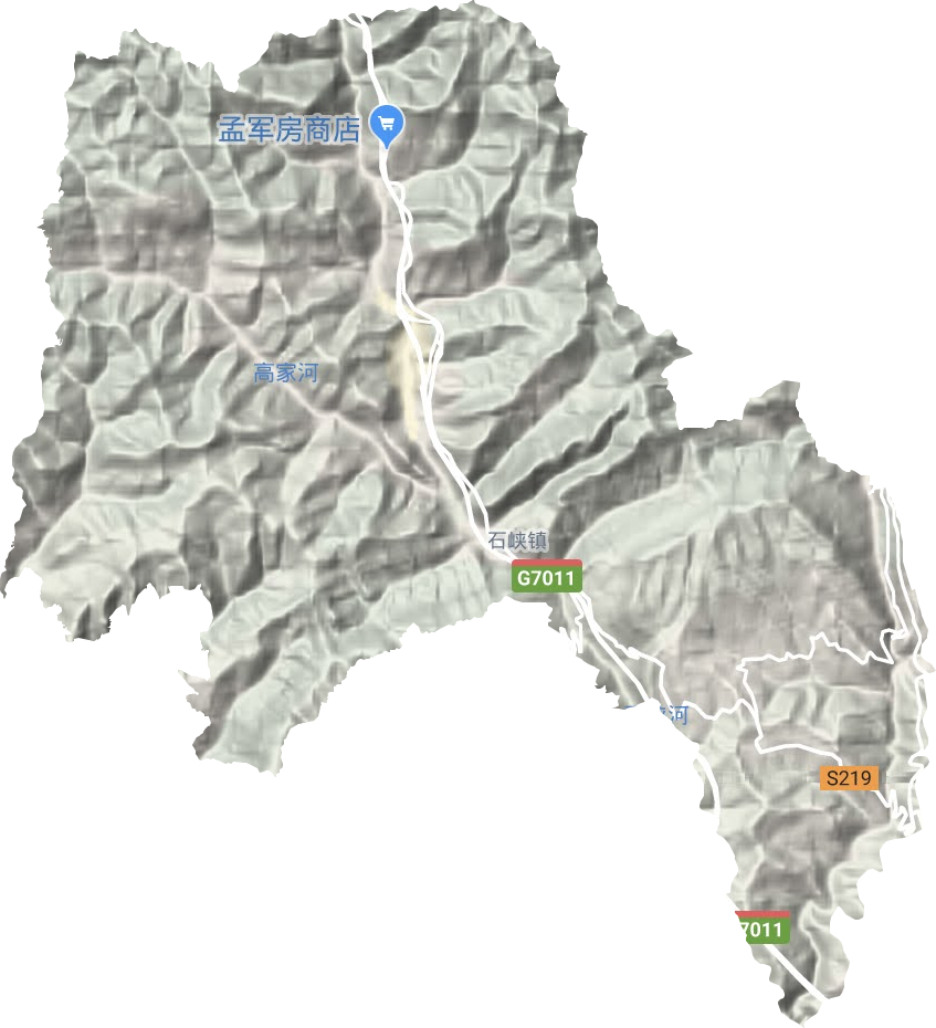 石峡镇地形地图