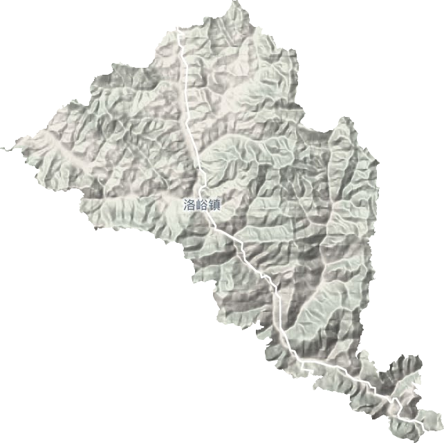 洛峪镇地形地图