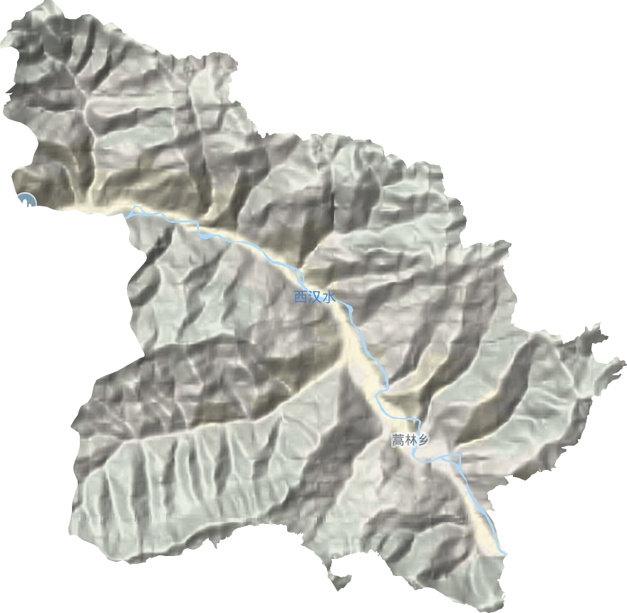 蒿林乡地形地图