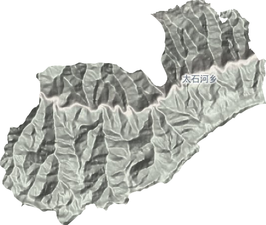 太石河乡地形地图