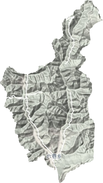 六巷乡地形地图