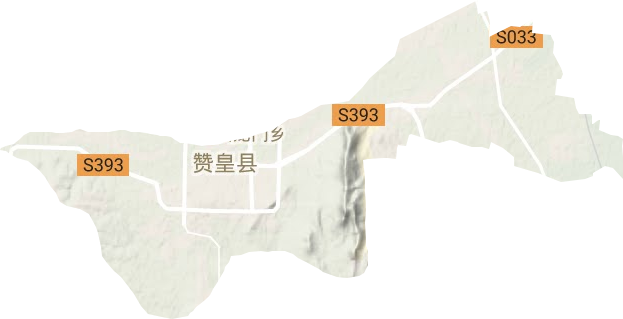 赞皇镇地形地图