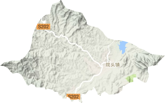 院头镇地形地图
