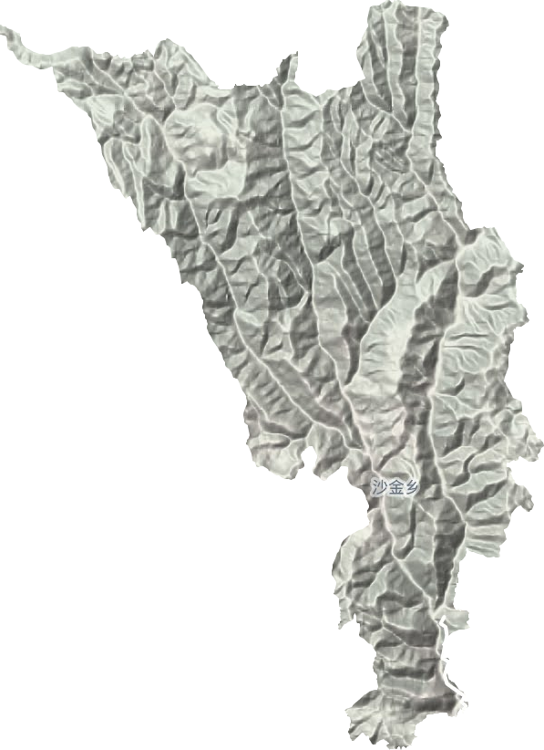 沙金乡地形地图