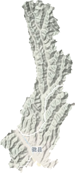城关镇地形地图