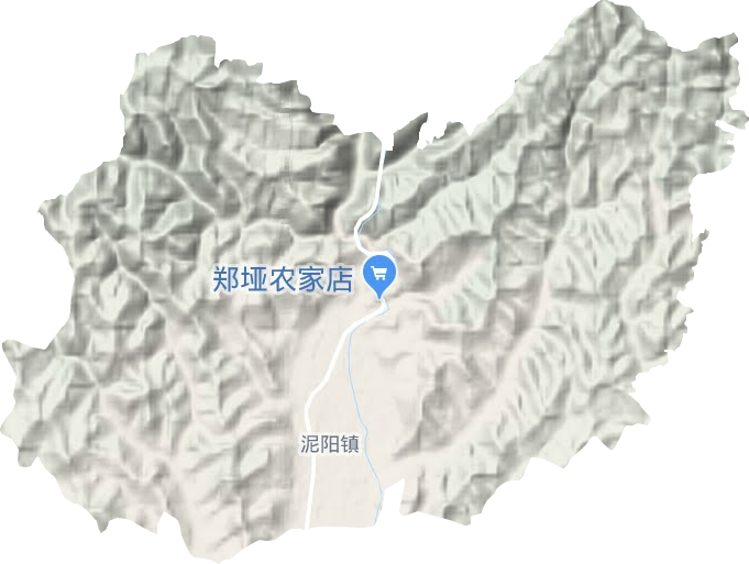泥阳镇地形地图