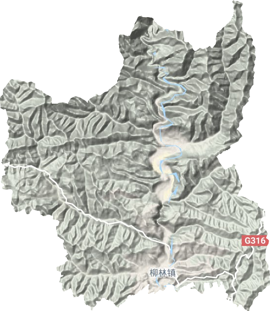 柳林镇地形地图