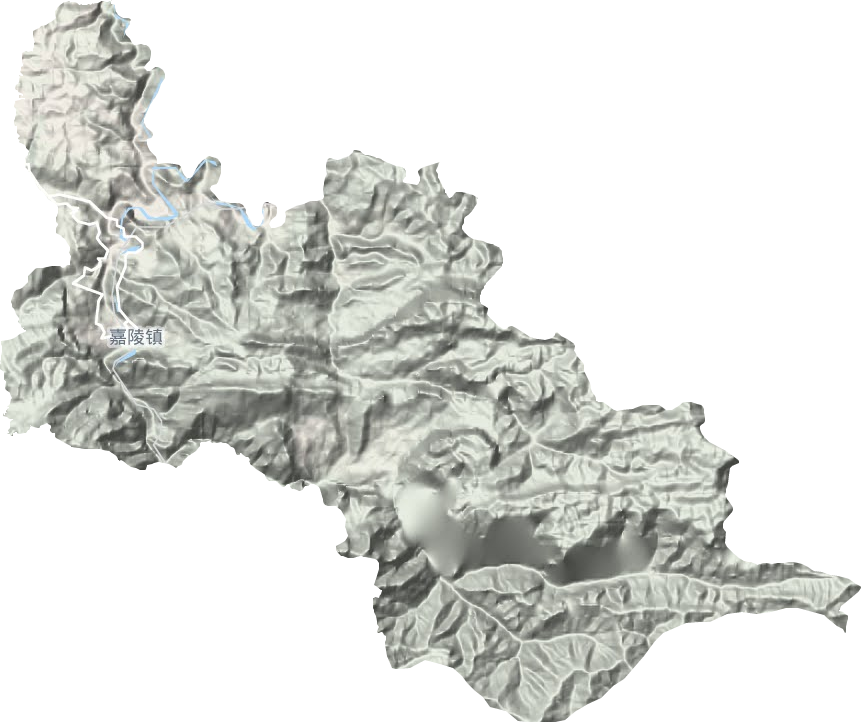 嘉陵镇地形地图