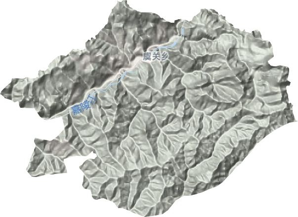 虞关乡地形地图