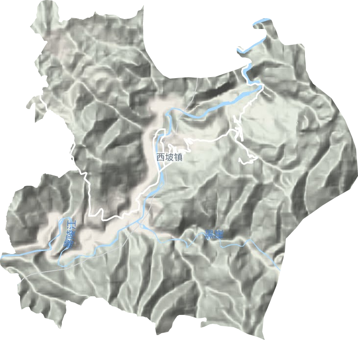 西坡镇地形地图