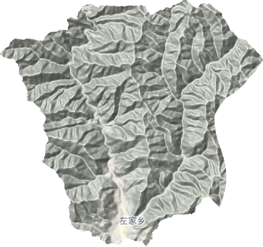 左家乡地形地图