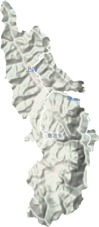 鱼池乡地形地图