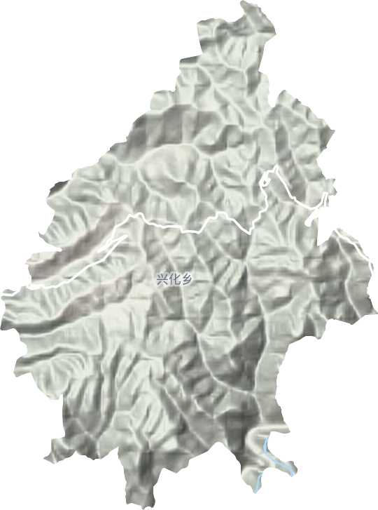 兴化乡地形地图
