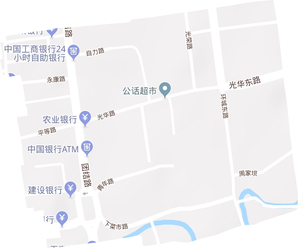 城南街道地形地图