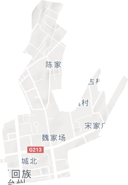 城北街道地形地图