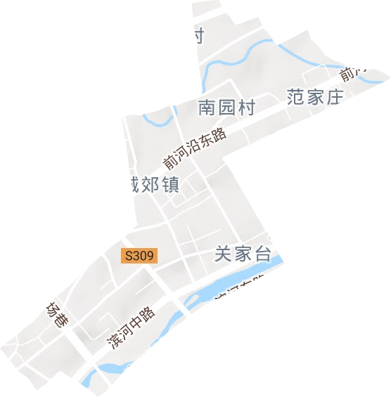 东关街道地形地图